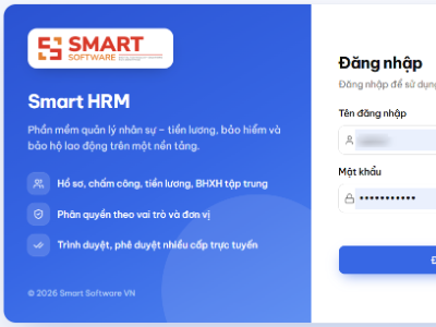 Phần mềm Quản lý Nhân sự - Tiền lương SMART HRM